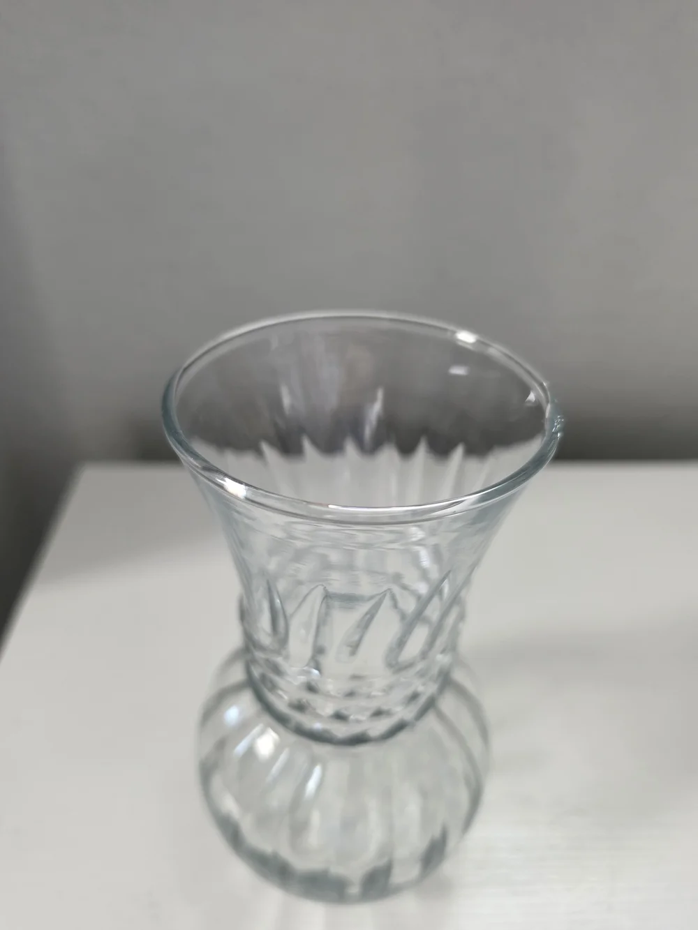 Vintage Anchor Hocking Clear Twisted-Waist Glass Vase